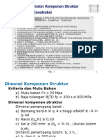 Dimensi Parameter Tulangan Balok-Kolom Portal, 16 Hal.