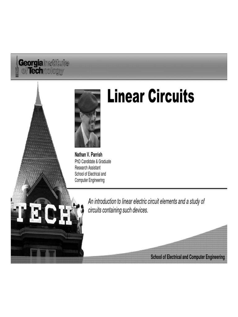 Linear Circuits An Introduction To Linear Electric Circuit Elements
