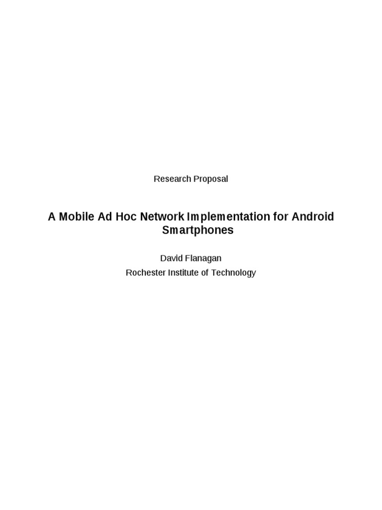 Mobile Ad Hoc Network for Android Phones | PDF | Wireless Ad Hoc ...