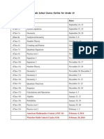 2013-2014 Grade 10 Course Outline