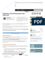 Exportar A Excel Mi Proyecto de AutoCAD - AndréS Del Toro - Delineante, Consultor y Formador CAD