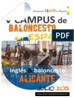 Campus Internacional Ingles Baloncesto ALICANTE ESPAÑA 2015