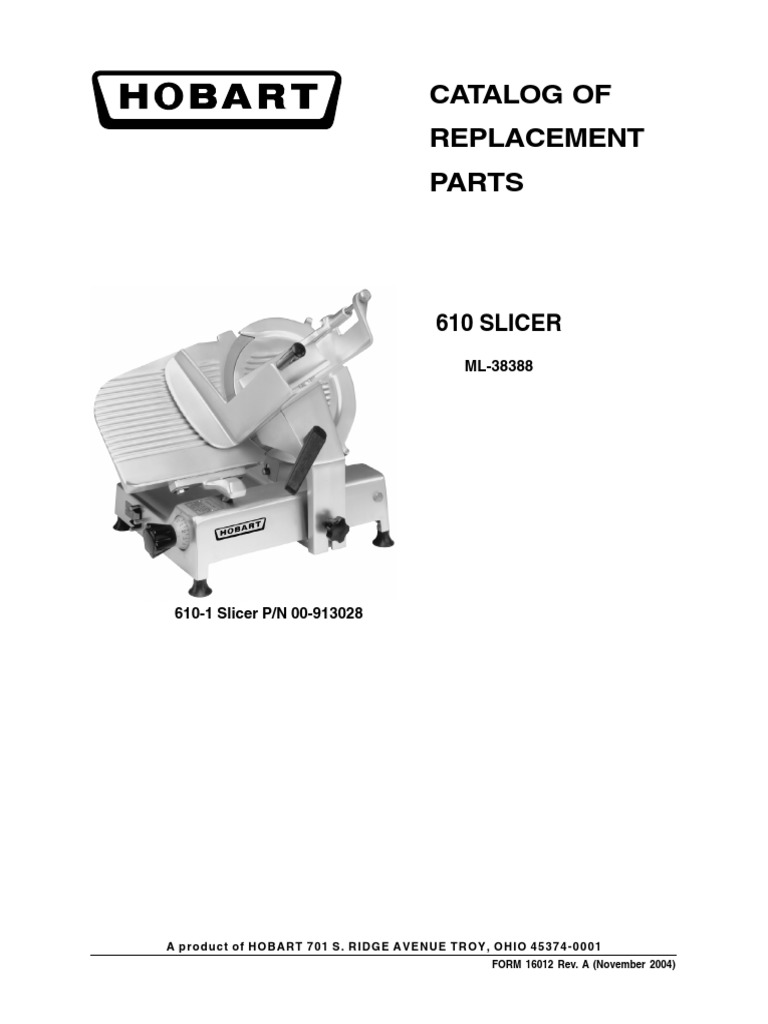 【ホバート】HOBART スライサー　610モデル　業務用 Heavy Duty Slicer Machine | Hobart FEG