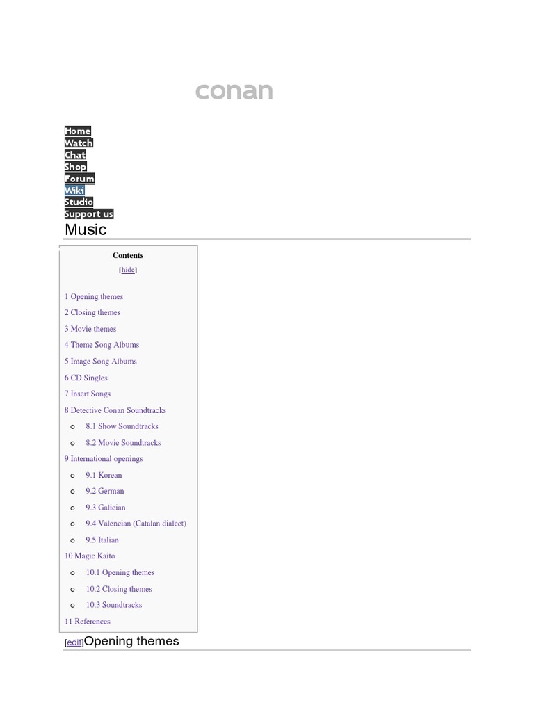 Detective Conan Soundtrack Overview | PDF | Leisure