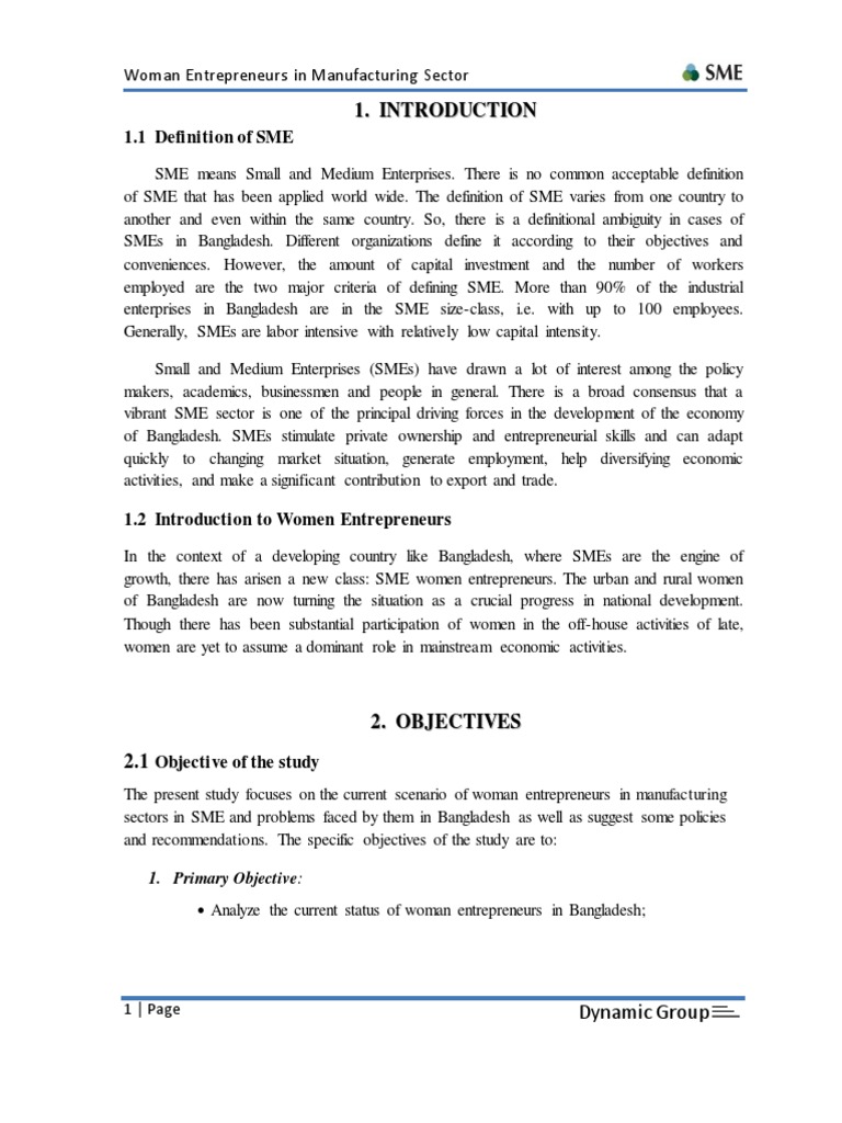 Women Entrepreneurs in Bangladesh SMEs | PDF | Small And Medium Sized ...