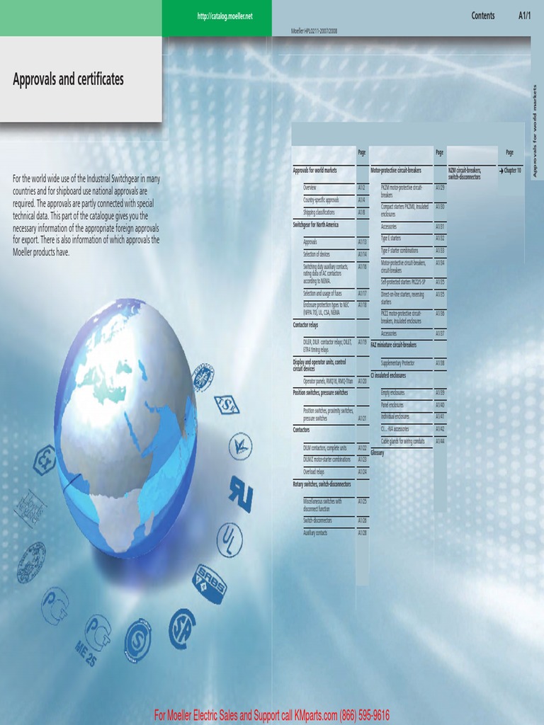 Moeller Certificates | PDF | Fuse (Electrical) | Switch