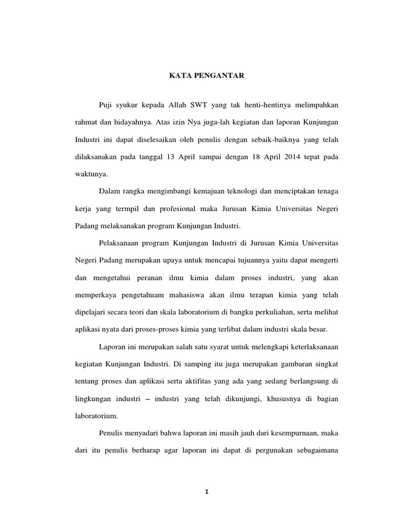Laporan Kunjungan Industri