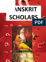 Sanskrit Scholars
