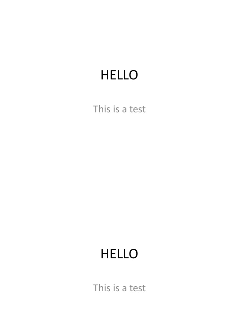 Hello: This Is A Test | PDF