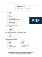 CBSE Class 6 Science Worksheet on Sorting Materials