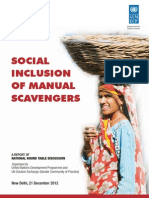 Social Inclusion of Manual Scavengers: New Delhi, 21 December 2012