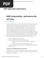 ABAP Programming – Performance Tips and Tricks _ SAP Application Performance