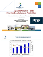 Rancangan RPJMN 2015-2019 Prioritas Kesehatan dan Pendidikan