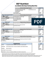 Male Endurance Athlete Morning-Training Meal Plan