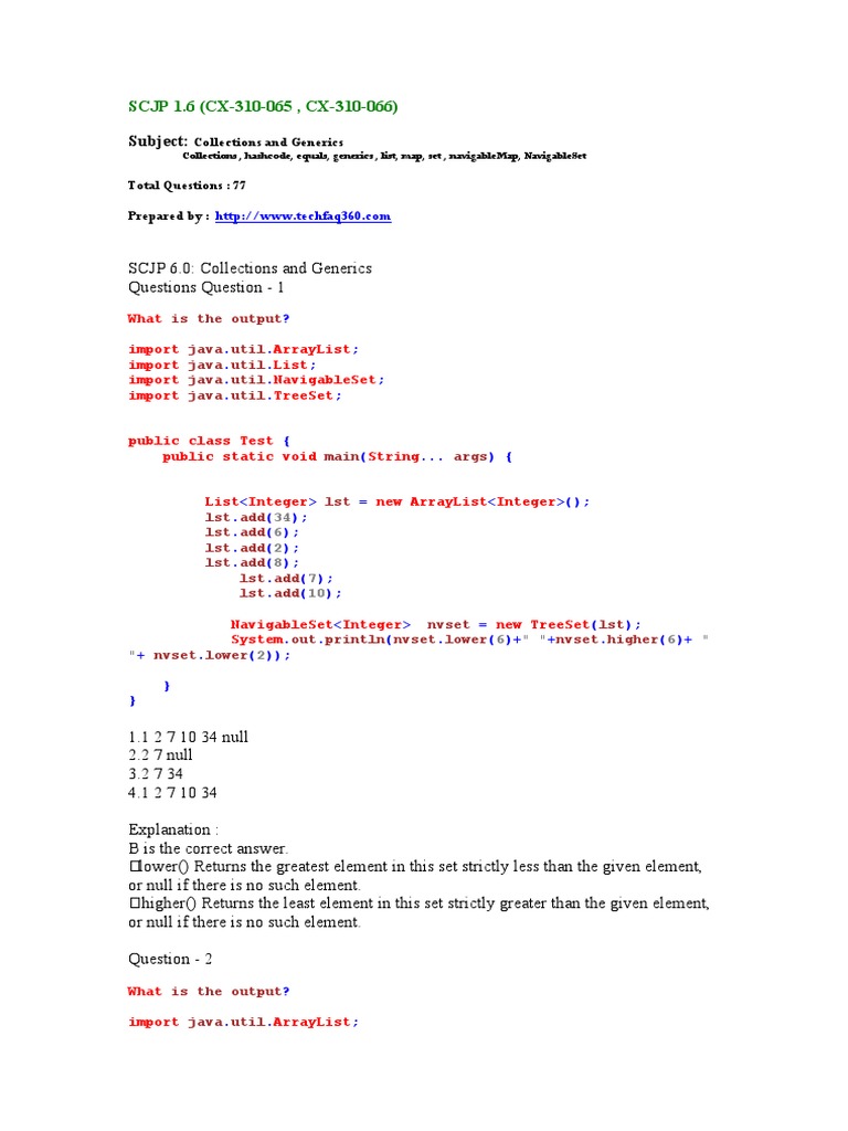 Collections and Generics Overview | PDF | Queue (Abstract Data Type ...