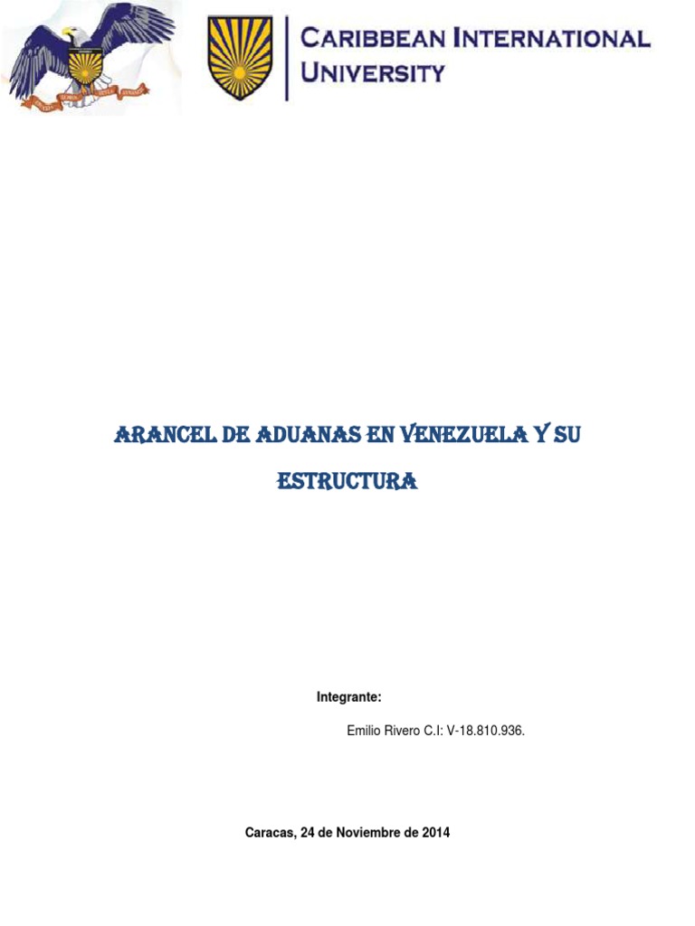 Arancel de Aduanas en Venezuela y Su Estructura | PDF | aduana | Comercio