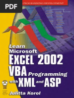 Download Korol Learn Microsoft Excel 2002 VBA Programming With XML and ASP by kigreapri3113 SN251042566 doc pdf