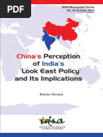 China's Perception of India's Look East Policy