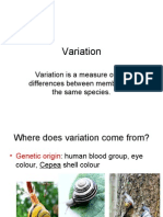 Variation is a Measure of the Differences