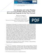 Implementation Intention and Action Planning Interventions in Health Contexts: State of The Research and Proposals For The Way Forward