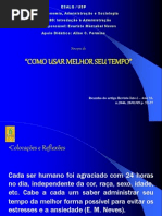 Palestra Sobre Gestão de Tempo