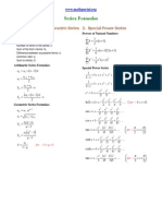 Series Formulas