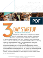 3 Day Startup Program Information