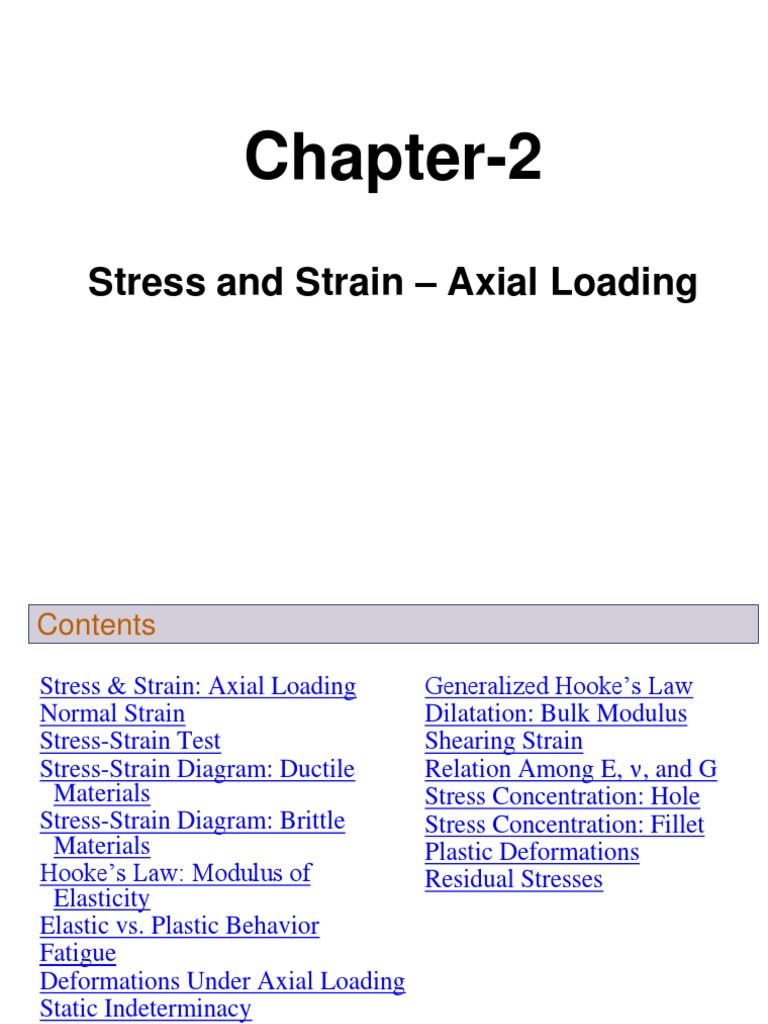Axial Stress and Strain Analysis | PDF | Deformation (Engineering ...