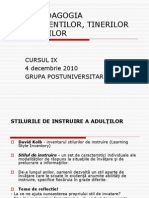 Cursul IX - POSTUNIV 2