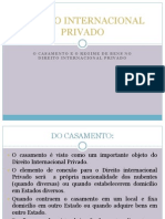 Do Casamento e Do Regime de Bens No Direito Internacional Privado