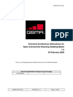 Technical Architecture Alternatives For Open Connectivity Roaming Hubbing Model 1.2 25 February 2009