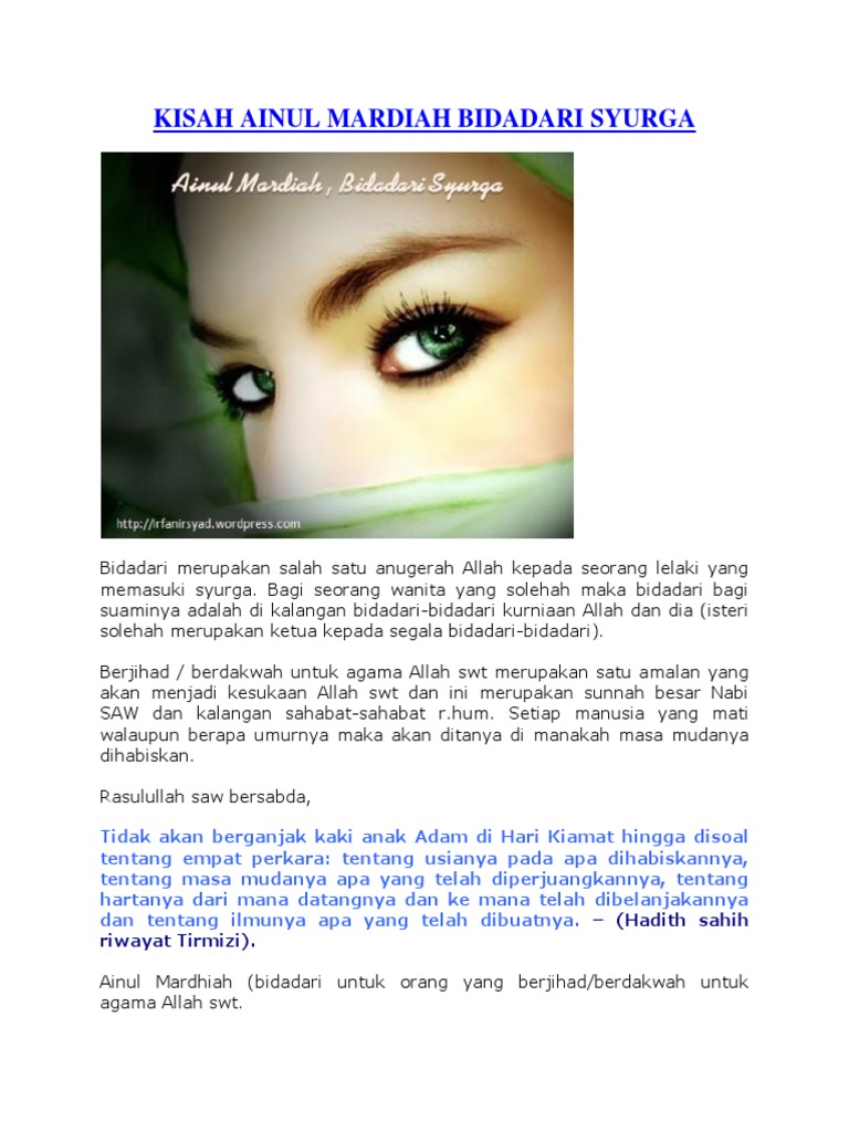 Kisah Ainul Mardiah Bidadari Pdf
