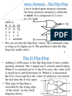 The Basic Memory Element - The Flip-Flop: flip-flop (גלגלד) or latch. It is composed of 2 cross