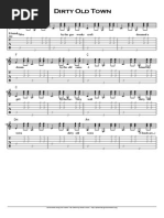 Dirty Old Town - Sheet & Tab (6-String)