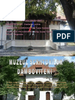 TITLU: “Muzeul Scriitorilor Damboviteni” NUME/PRENUME: Vasilache Lavinia