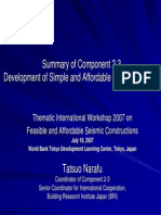 Summary of Component 2 - 3 Development of Simple and Affordable Seismic Isolation