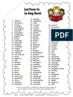 99 Adjectives To Describe Any Book