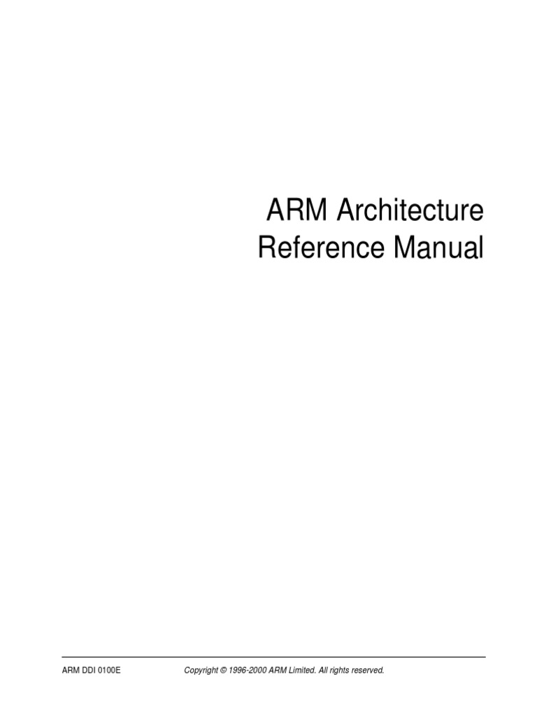 ARM Architecture Reference Manual | PDF | Arm Architecture ...