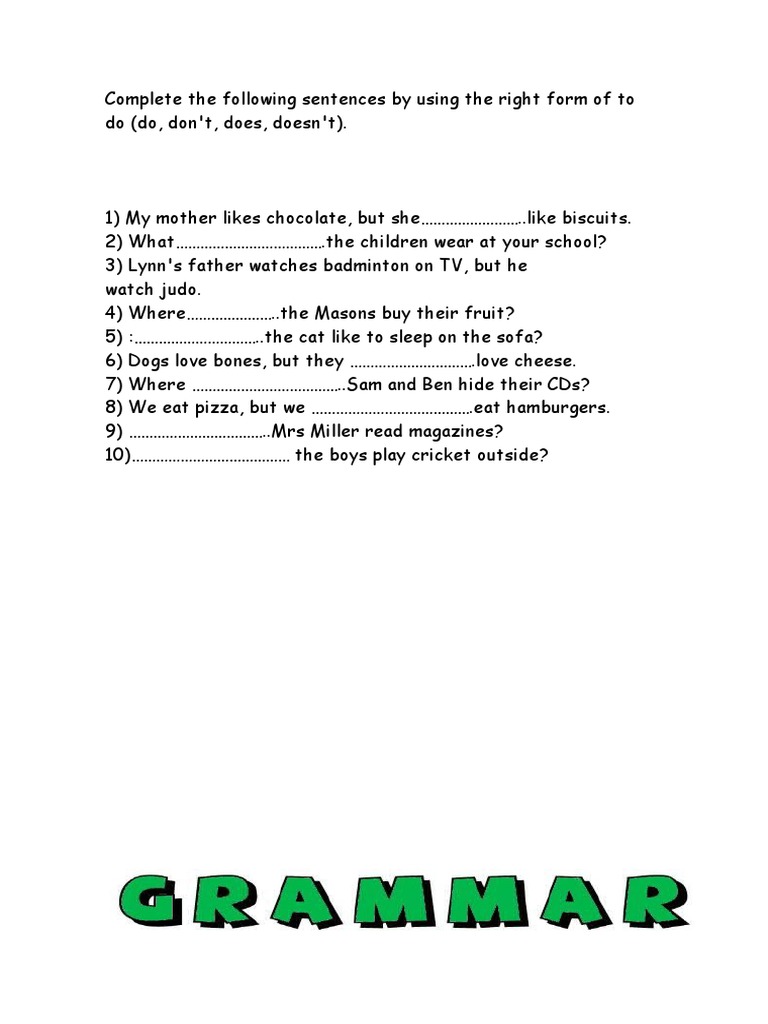 English Grammar: Using 
