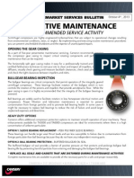 5 Year Recommended Gearbox Maintenance Service Bulletin