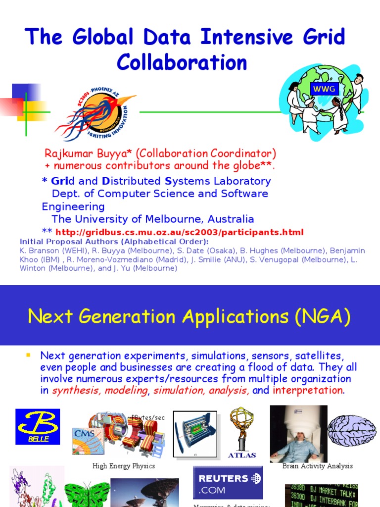 Global Data Intensive Grid Collaboration | PDF | Grid Computing | Value ...