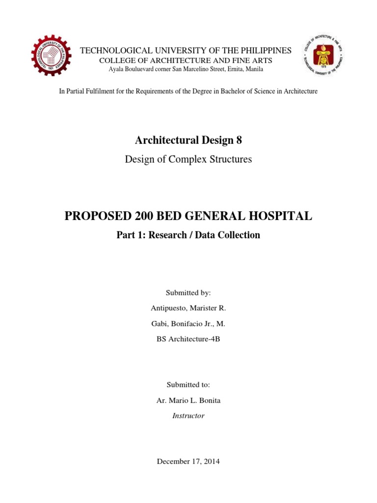 Proposed 200-Bed Hospital Design Report | PDF