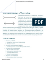 Epistemology of Perception, The - Internet Encyclopedia of Philosophy