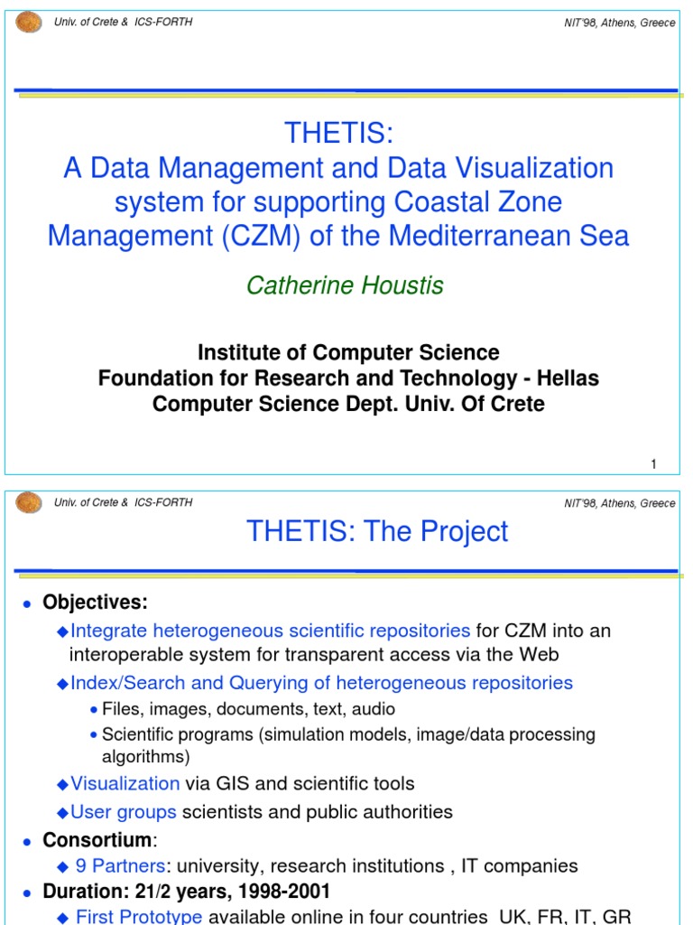 Thetis A Data Management and Data Visualization System For Supporting