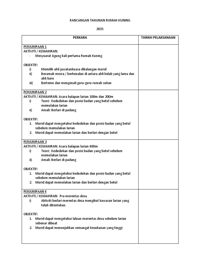 Rancangan Tahunan Rumah Kuning Pdf