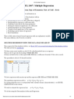 EXCEL Multiple Regression