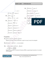 Formulario de Integrales