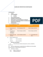 Esquema Del Proyecto de Investigacion