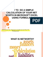 How To Do A Simple Calculation of Your Net Worth in Microsoft Excel Using Formulas