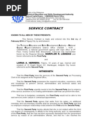 Contract of Service